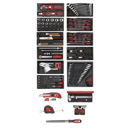 Jeu outils en modules 166 pièces R21010002 - GedoreRed