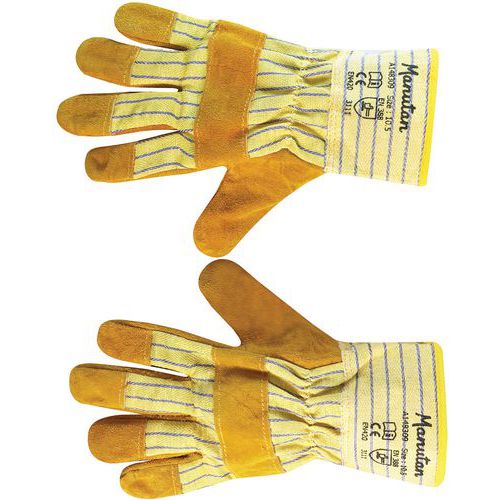 Gants docker croute et toile - Manutan Expert