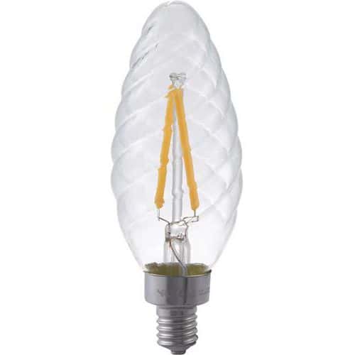 Ampoule bougie torsadée LED C35 E14 1.5 à 4W dimmable - SPL