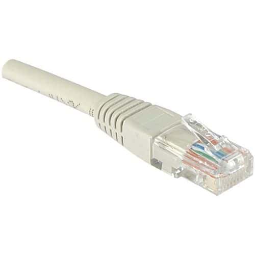 Cordon RJ45 catégorie 6 U/UTP gris - 0,5 m