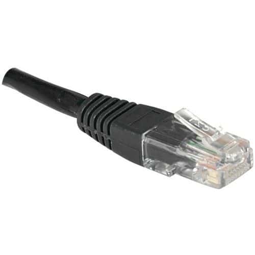 Cordon RJ45 catégorie 6 U/UTP noir - 0,5 m