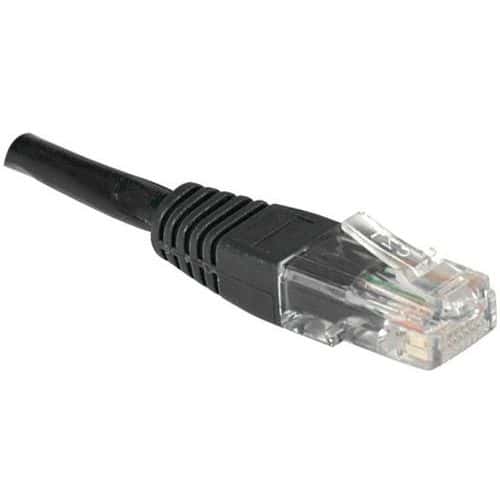 Cordon RJ45 catégorie 6 U/UTP noir - 1 m