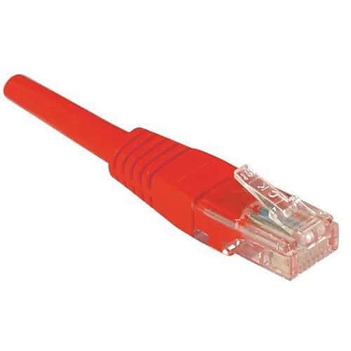 Cordon RJ45 catégorie 6 U/UTP rouge - 1,5 m