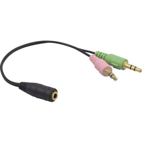 Adapter jack 3.5 mm CTIA naar micro stereo koptelefoon