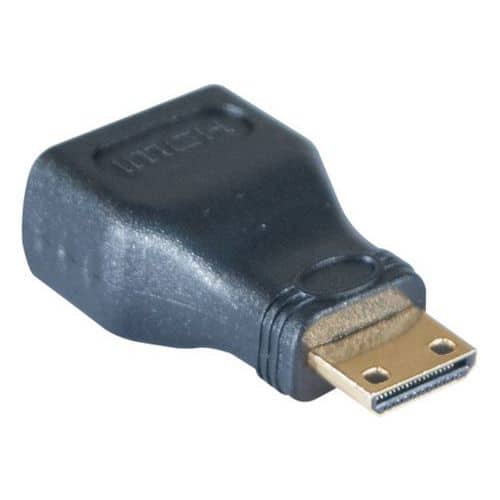 Adaptateur or hdmi a fem vers mini hdmi male