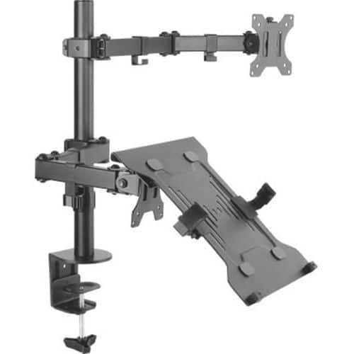 Colonne articulée double support PC portable et écran 13-32