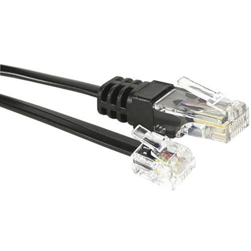 Cordon de raccordement téléphonique RJ11/ RJ45 - 3 m