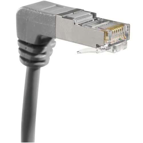 Netwerkkabel RJ45 CAT 5E F/UTP gebogen grijs 0.7 m