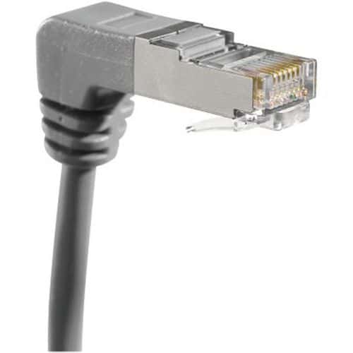 Netwerkkabel RJ45 CAT 5E F/UTP gebogen grijs 1 m