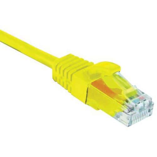 Cordon RJ45 catégorie 5e U/UTP snagless jaune - 10 m