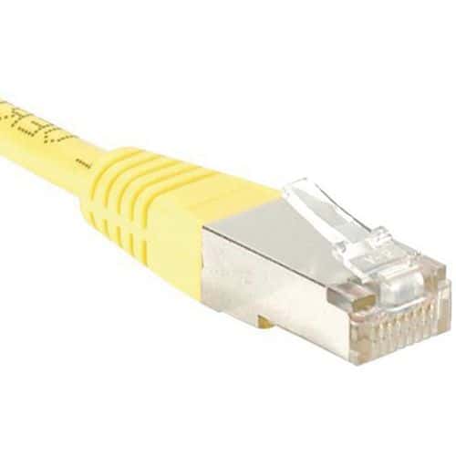 Cordon RJ45 catégorie 6 F/UTP jaune - 0,15 m