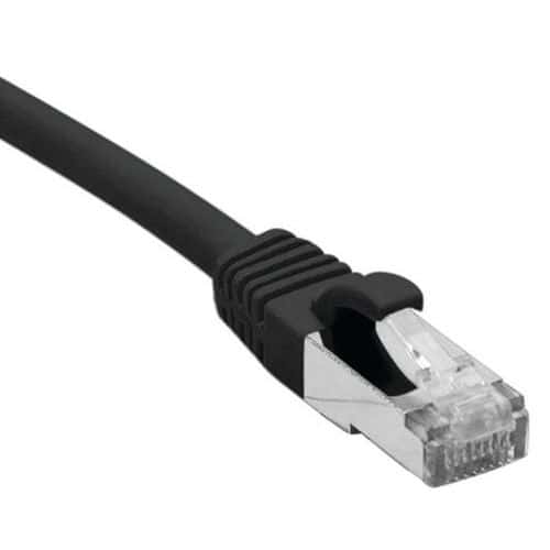 Cordon RJ45 catégorie 6 F/UTP LSOH snagless noir - 0,3 m