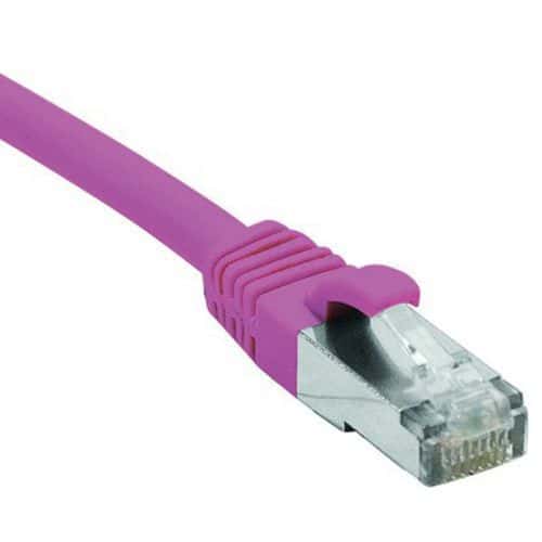 Cordon RJ45 catégorie 6 F/UTP LSOH snagless rose - 0,3 m