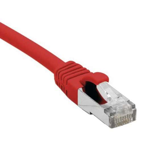 Cordon RJ45 catégorie 6 F/UTP LSOH snagless rouge - 0,3 m