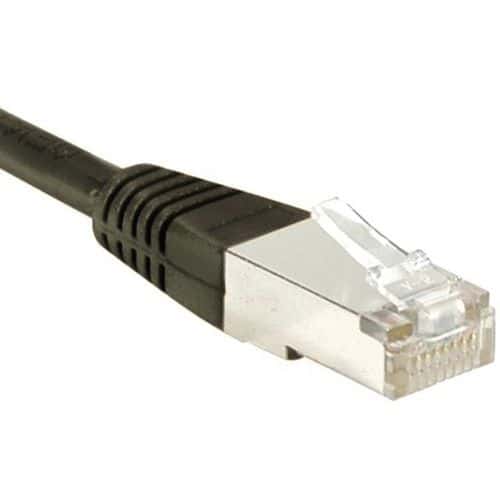 Cordon RJ45 catégorie 6 S/FTP noir - 0,3 m