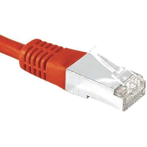 Cordon RJ45 catégorie 6 S/FTP rouge - 1,5 m