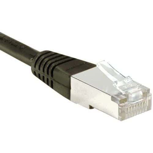 Cordon RJ45 Budget catégorie 5e F/UTP noir - 0,3 m