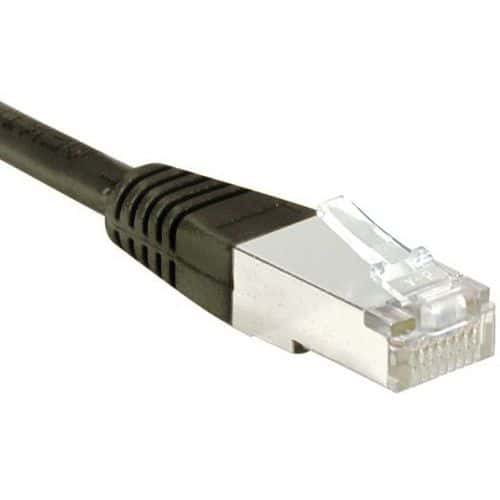 Cordon RJ45 Budget catégorie 5e F/UTP noir - 1 m