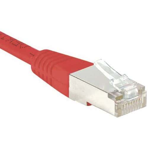 Cordon RJ45 Budget catégorie 5e F/UTP rouge - 0,5 m