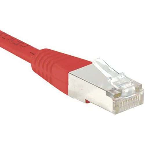 Cordon RJ45 Budget catégorie 5e F/UTP rouge - 1 m