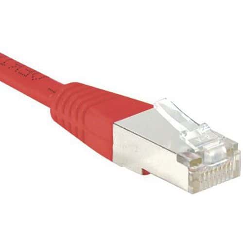 Cordon RJ45 Budget catégorie 5e F/UTP rouge - 3 m