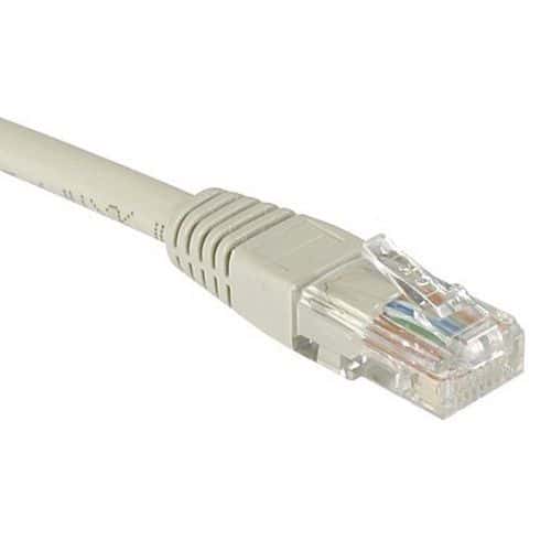 Cordon RJ45 Budget catégorie 5e U/UTP gris - 0,5 m