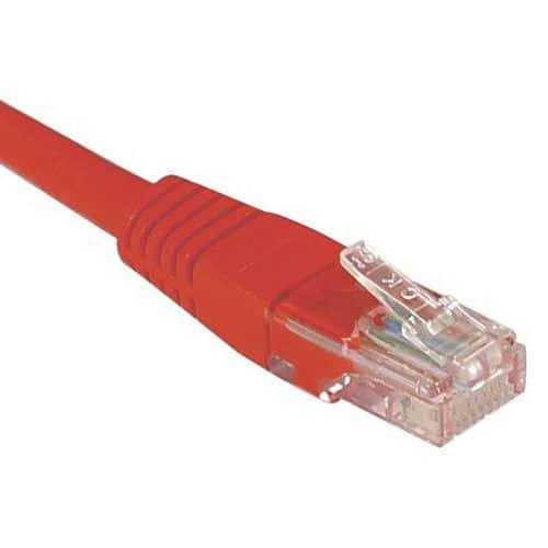 Cordon RJ45 Budget catégorie 5e U/UTP rouge - 0,5 m