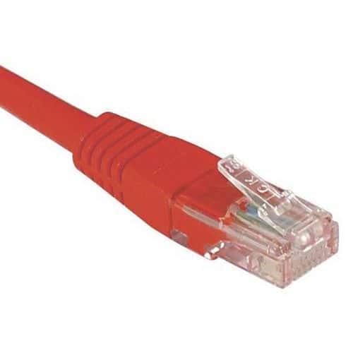 Cordon RJ45 Budget catégorie 5e U/UTP rouge - 1 m