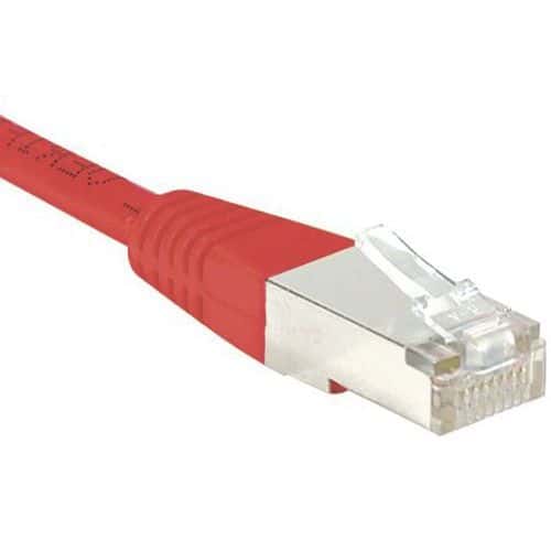 Cordon RJ45 Budget catégorie 6 F/UTP rouge - 0,5 m