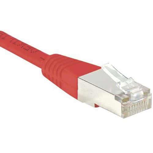 Cordon RJ45 Budget catégorie 6 F/UTP rouge - 15 m