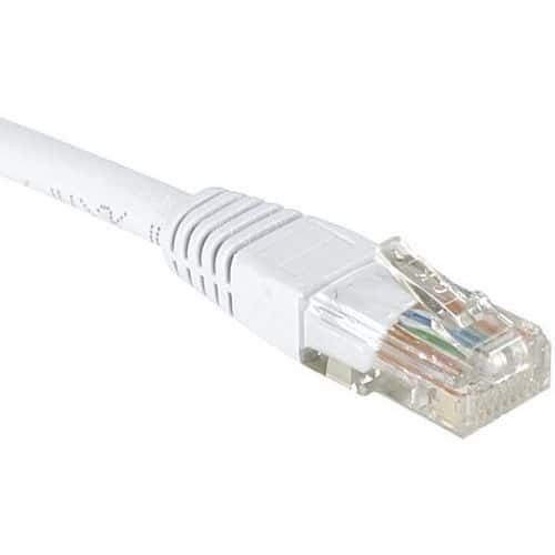 Cordon RJ45 Budget catégorie 6 U/UTP blanc - 0,5 m