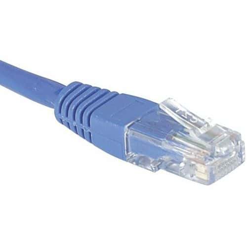 Cordon RJ45 Budget catégorie 6 U/UTP bleu - 0,5 m