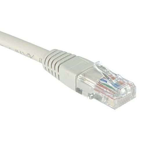 Cordon RJ45 Budget catégorie 6 U/UTP gris - 1 m