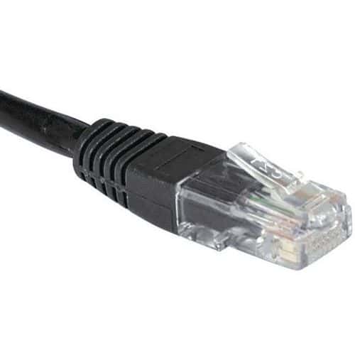 Cordon RJ45 Budget catégorie 6 U/UTP noir - 0,5 m