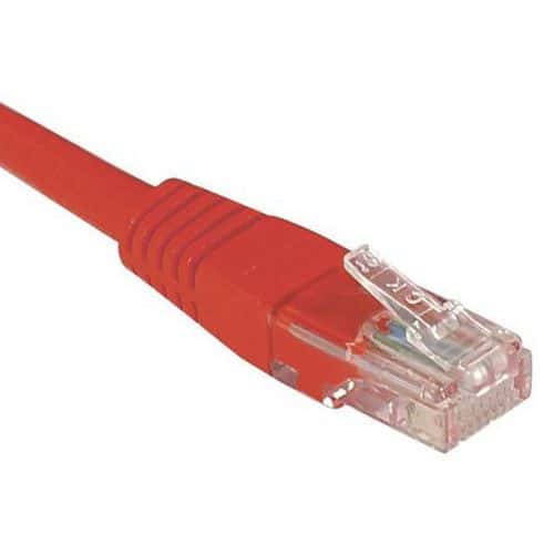 Netwerkkabel budget RJ45 CAT 6 U/UTP rood 10 m