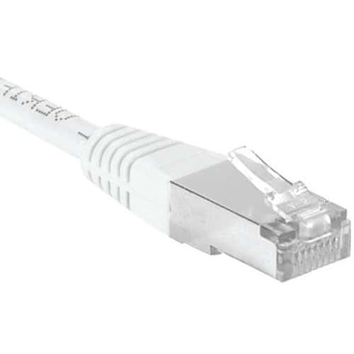 Cordon RJ45 catégorie 6A F/UTP blanc - 5 m