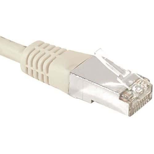 Cordon RJ45 catégorie 6A F/UTP gris - 0,15 m