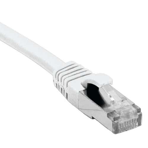 Cordon RJ45 catégorie 6A F/UTP LSOH snagless blanc - 0,15 m