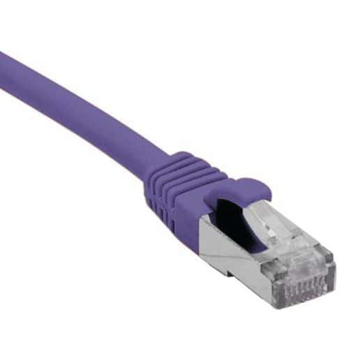 Cordon RJ45 catégorie 6A F/UTP LSOH snagless violet - 0,15 m