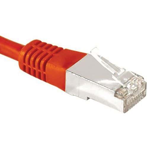 Cordon RJ45 catégorie 6A F/UTP rouge - 2 m