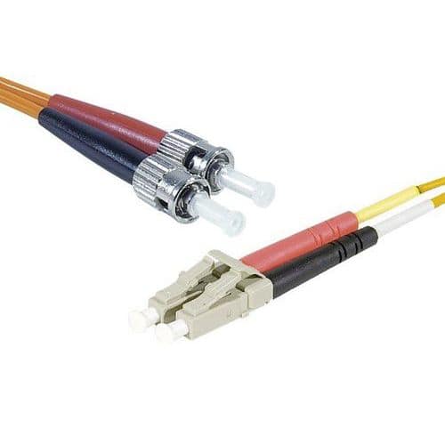 Draadbrug optisch Duplex 2 mm OM1 LC-UPC/ST-UPC oranje 10 m