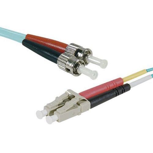 Draadbrug optisch Duplex 2 mm OM3 LC-UPC/ST-UPC aqua 3 m