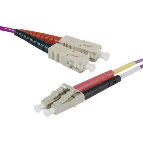 Draadbrug optisch Duplex 2 mm OM4 SC-UPC/LC-UPC erika 5 m