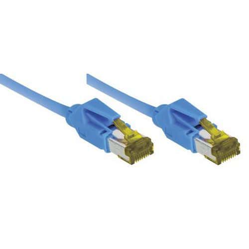 Cordon RJ45 sur câble catégorie 7 S/FTP LSOH bleu - 1,5 m