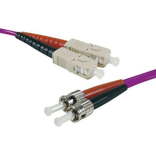 Draadbrug optisch Duplex 2 mm OM4 ST-UPC/SC-UPC erika 3 m