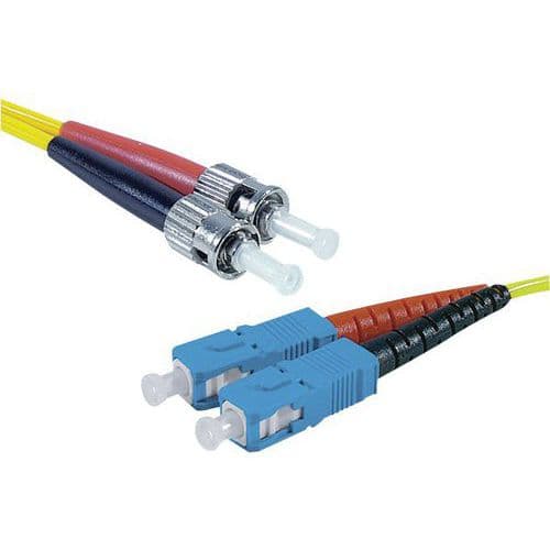 Draadbrug optisch Duplex 2 mm OS2 ST-UPC/SC-UPC geel 5 m