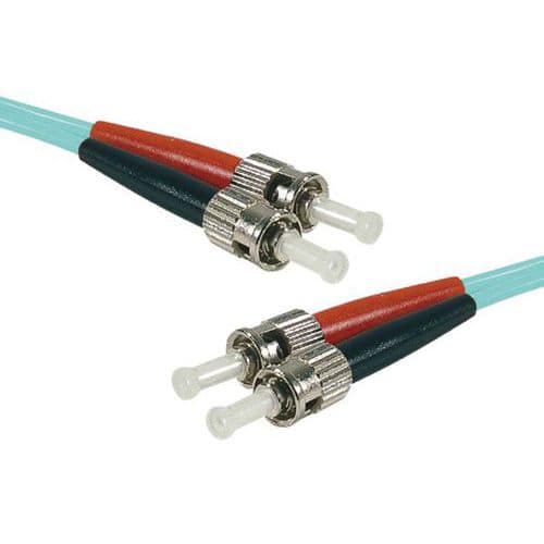 Draadbrug Duplex 2 mm OM3 ST-UPC/ST UPC aqua 1 m