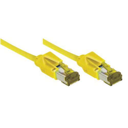 Cordon RJ45 sur câble catégorie 7 S/FTP LSOH jaune - 0,5 m