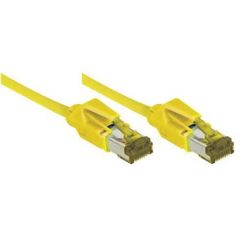 Cordon RJ45 sur câble catégorie 7 S/FTP LSOH jaune - 3 m