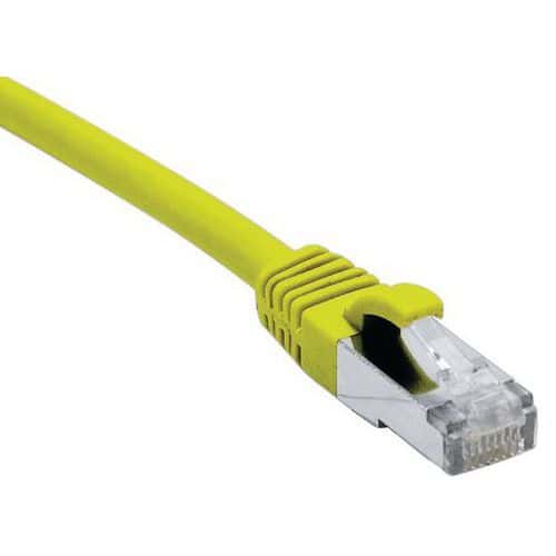 Cordon RJ45 sur câble catégorie 7 S/FTP LSOH jaune 2m Dexlan